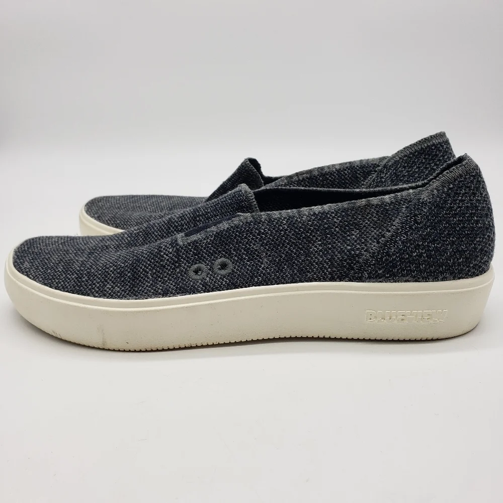 Blueview unisex slip on sneakers black grey Men US 9.5 Women US 11 Pacific style